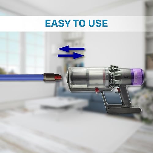 Miniatura 4 de Varita de liberación rápida, tubo de extensión compatible con aspiradoras inalámbricas Dyson V7, V8, V10, V11, V15, Pieza de repuesto prémium (azul)