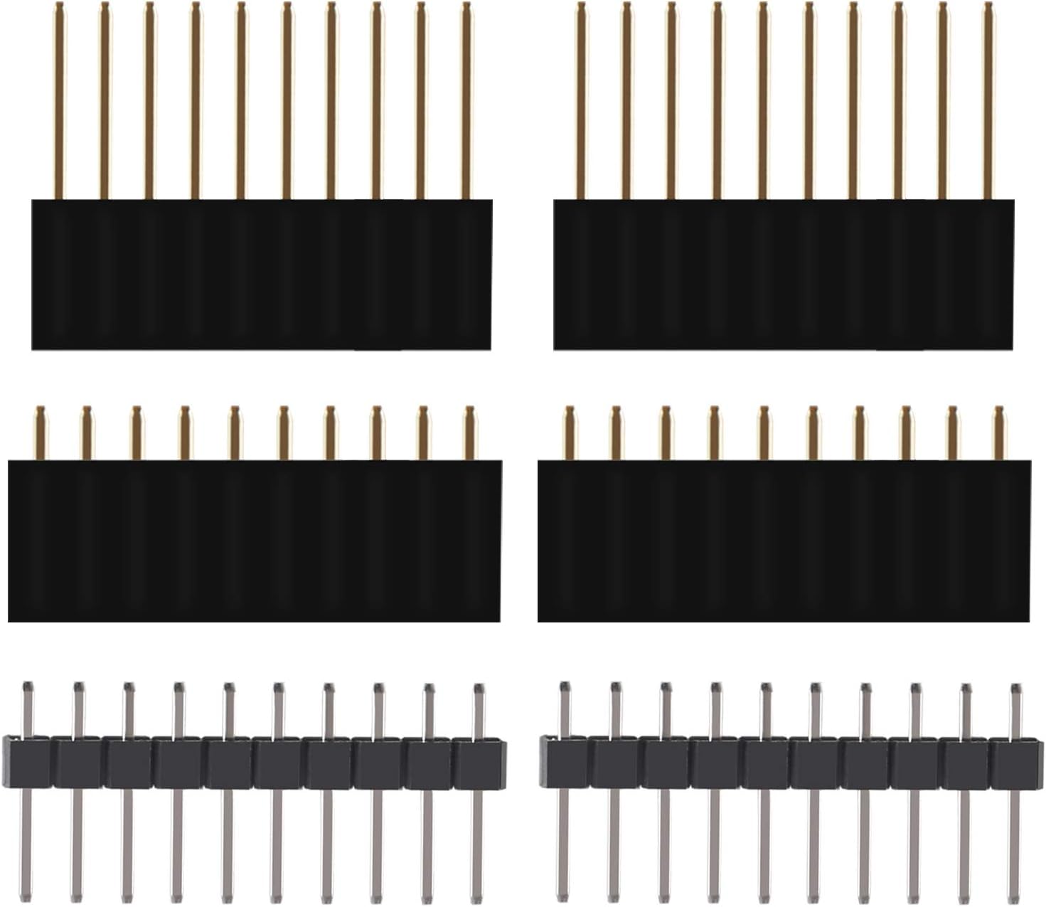 Included pin headers for the ESP32 D1 Mini board.