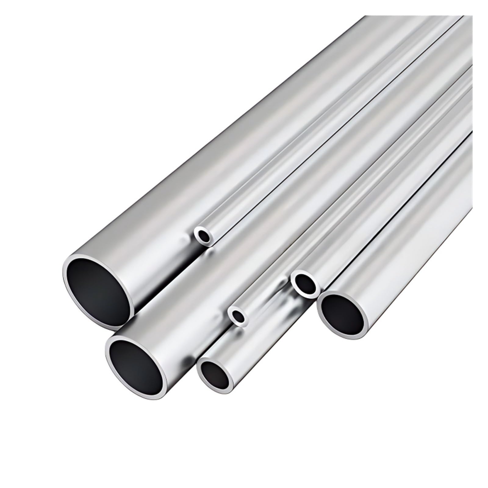 Dyjlpp Silver 6063 Aluminum Alloy Round Straight Tube Small Outer Diameter Od 1.1-8.8Mm Wall Thickness 0.2-2.5Mm Length 300Mm/500Mm(500Mm-Od7 X Id3mm)