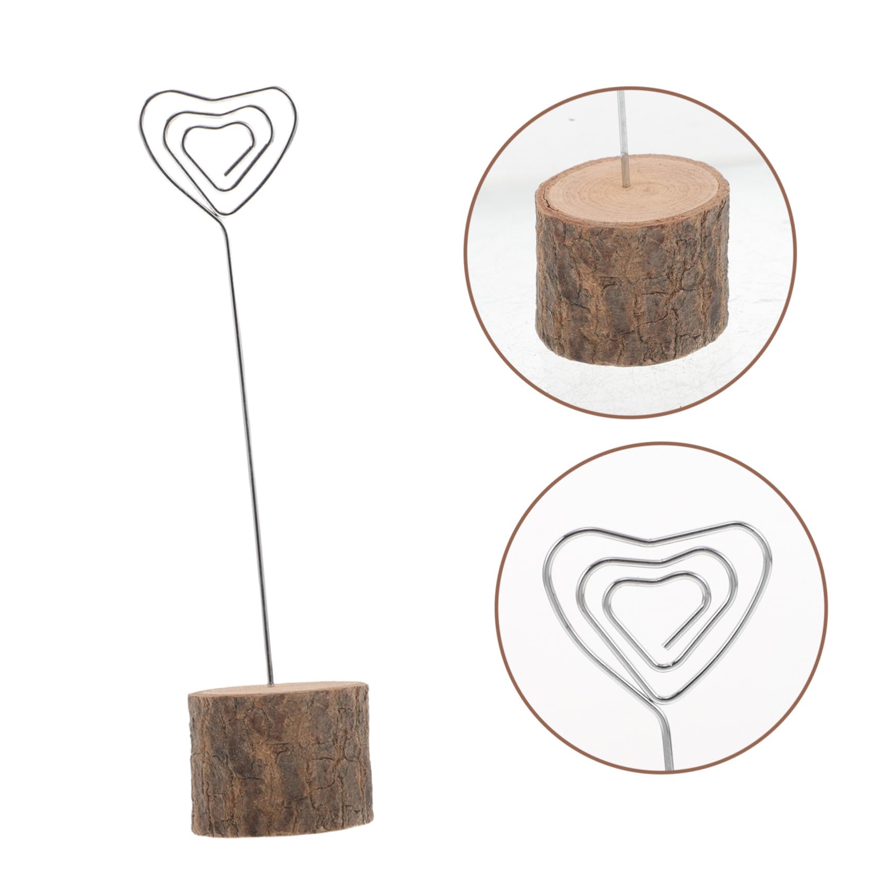 Garneck 20 Pezzi Porta Segnaposto in Legno Supporto Per Tavolo Per Feste Di Matrimonio Porta Biglietti Da Visita in Legno Titolare Della Carta Di Nome Silver