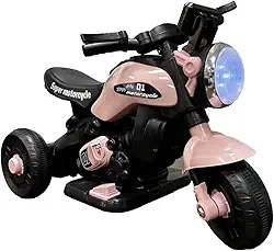 Moto Elétrica Infantil Mini First Custom 6V Zippy Toys (Rosa)