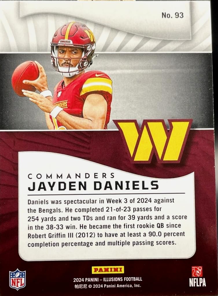 Amazon.com: 2024 Panini Illusions Jayden Daniels #93 Washington