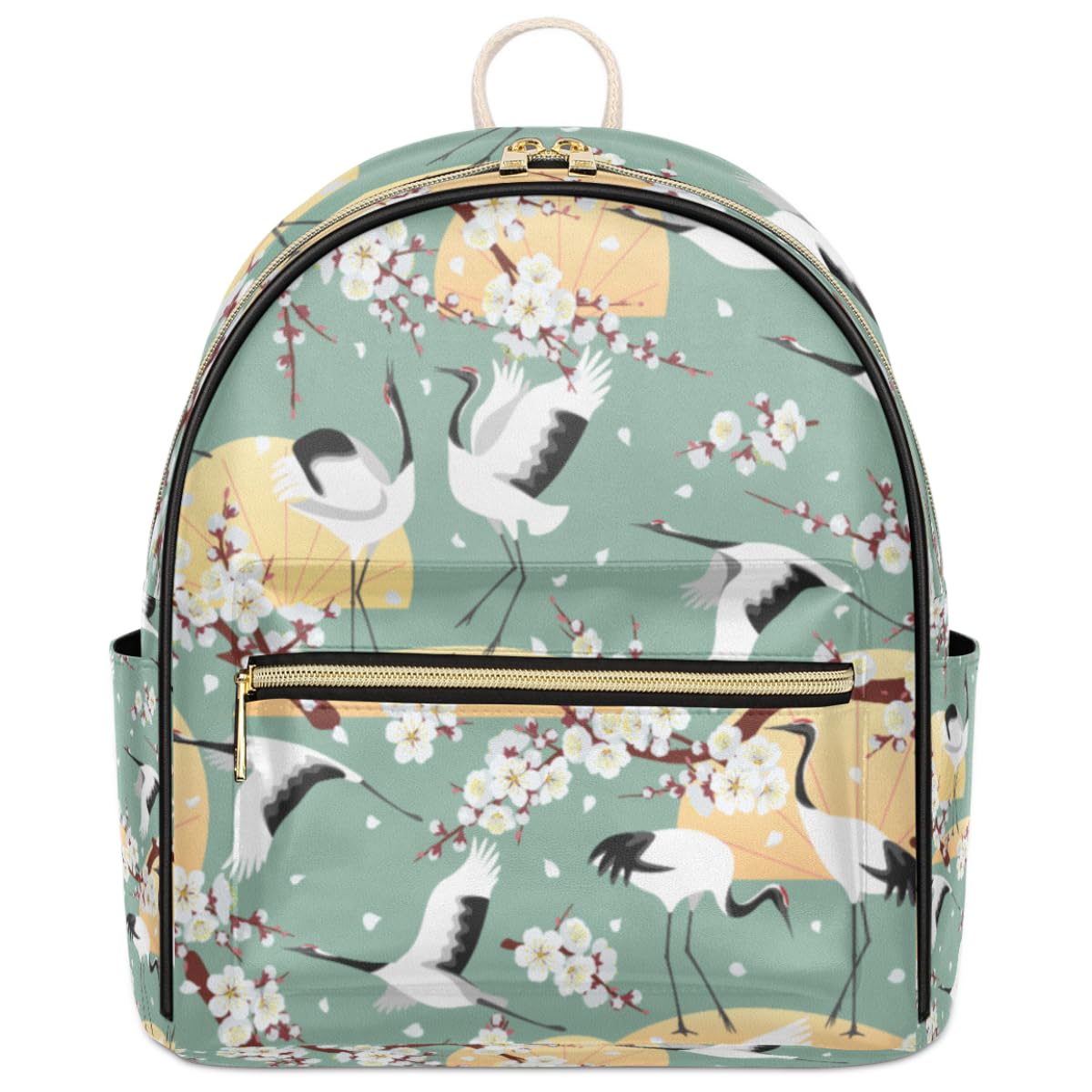 Sac à dos en cuir étanche 9L à compartiments pour femme active - 8