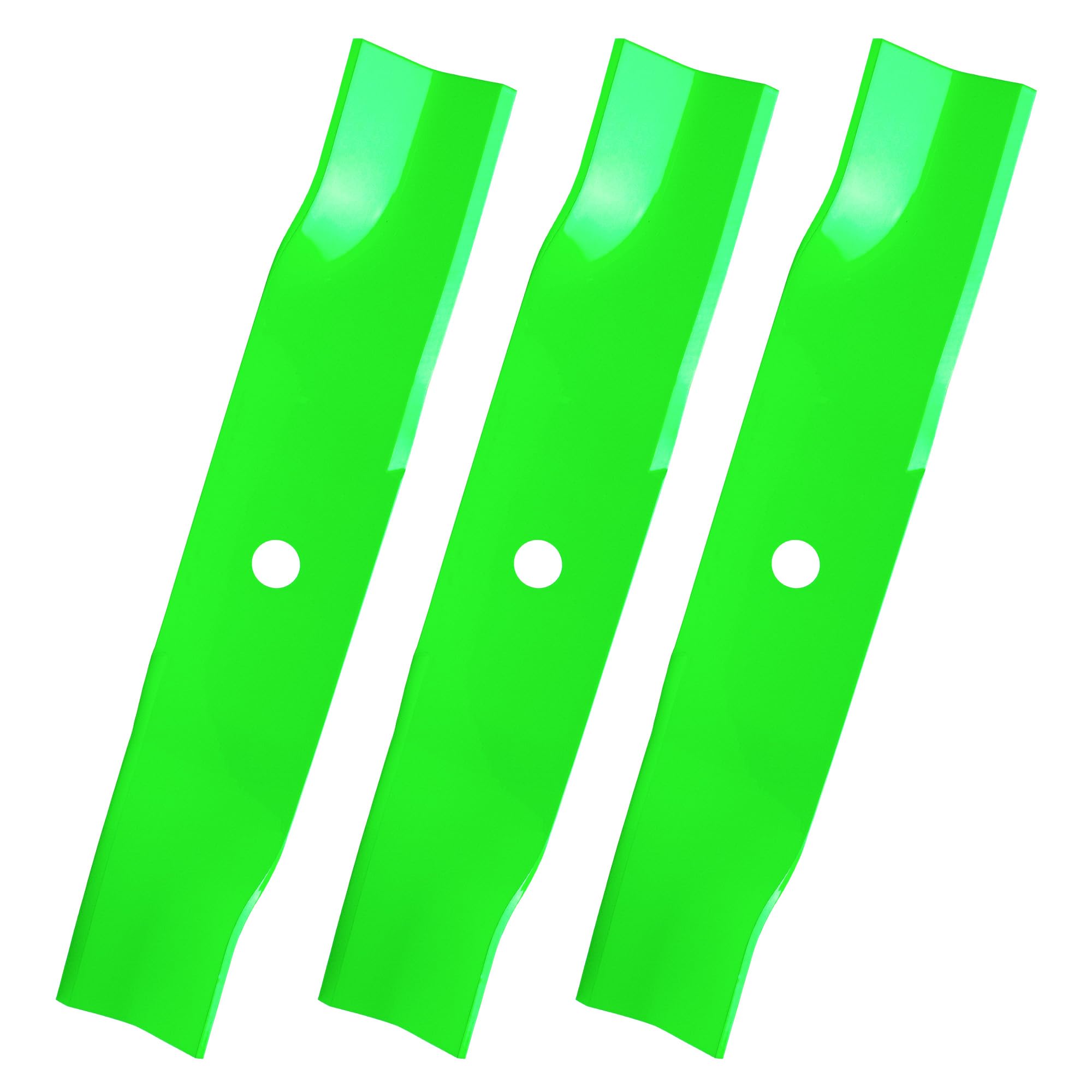 Juego de cuchillas de cortacésped (elevación alta) para MTD Cub Ca det Enforcer Recon 02005017 942-04417 01005336 01005336P 742-04417 (paquete de 3)