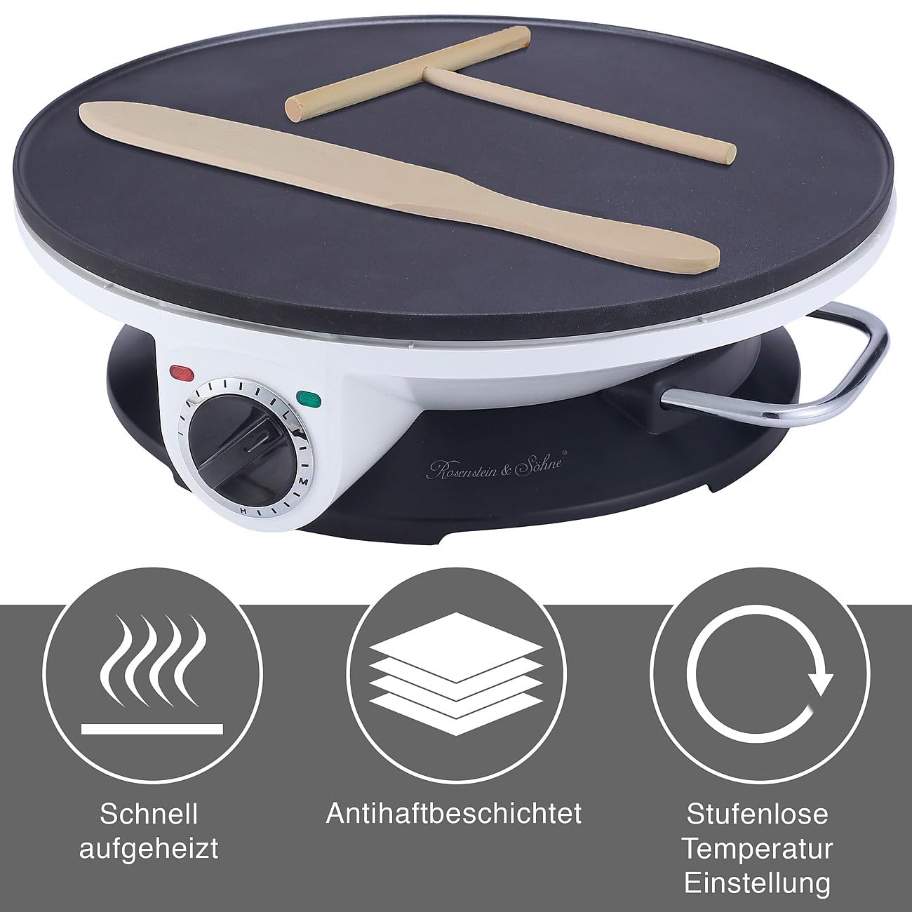 Elektryczna naleśnikarka XXL z powłoką nieprzywierającą 1200 W Ø 32 cm PKM-500