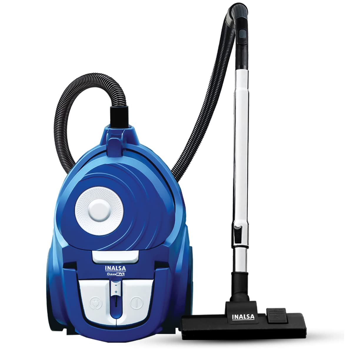 (Refurbished) Inalsa Vacuum Cleaner Bagless Cyclonic Clean Max -1900W with Turbo Brush and Dual Proair| Energy Efficiency Rating A| Variable Speed Control| Exceptionally Low Sound, 2 Year Warranty, (Blue/Black)
