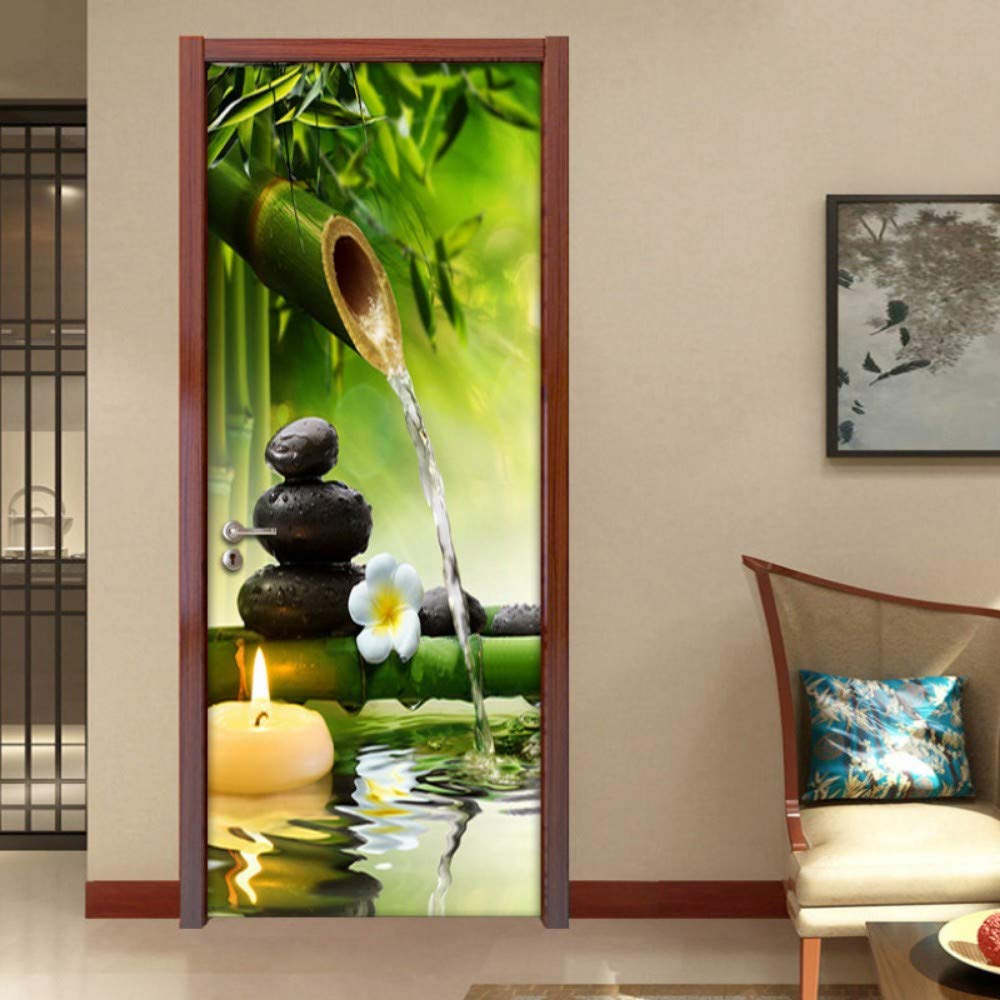 3D Türaufkleber 'Bücherregal' – Selbstklebende Fototapete 77x200 Cm, Wasserdicht & Abziehbar