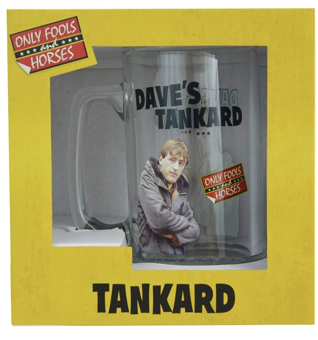Papillon Collection Yellow Only Fools And Horses Dave's Beer Tankard Glass | Retro 80S Tv Show Novelty Beer Mug For Pint/Mini Classic Beer | Gift For Him, Show Fan's & Collector | Licensed Merchandise (Pack Of 1)