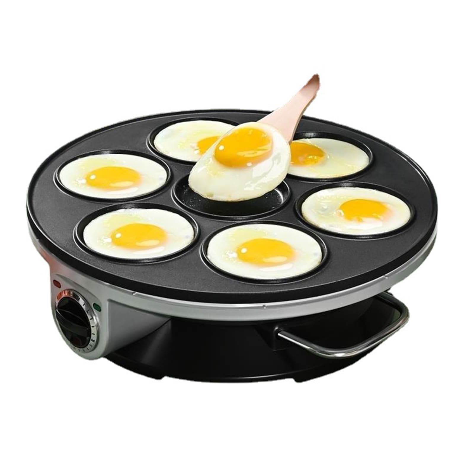 Poêle à omelette anti-adhésive 7 trous pour cuisson rapide de pancakes sans matière grasse