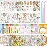 20 Sets Autocollants de Scène, 3D Stickers Scene Miniature avec 2 Pincette, Autocollants 3D House Stickers Convient aux Adultes et Enfants