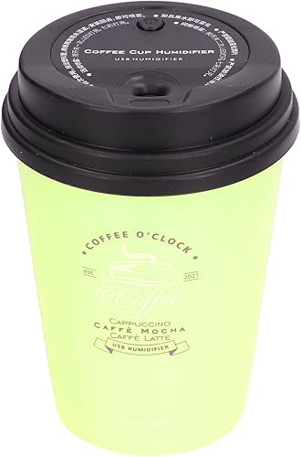 Miniatura 9 de Mini humidificador, taza de café USB de 10.1 fl oz, humidificador de escritorio de apagado automático de bajo ruido, difusor de humidificador para