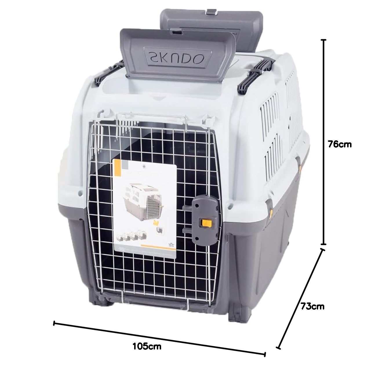 MPS SKUDO 7 IATA Trasportino per Cani Conforme agli Standard per Il Trasporto Aereo 105x73x76h cm