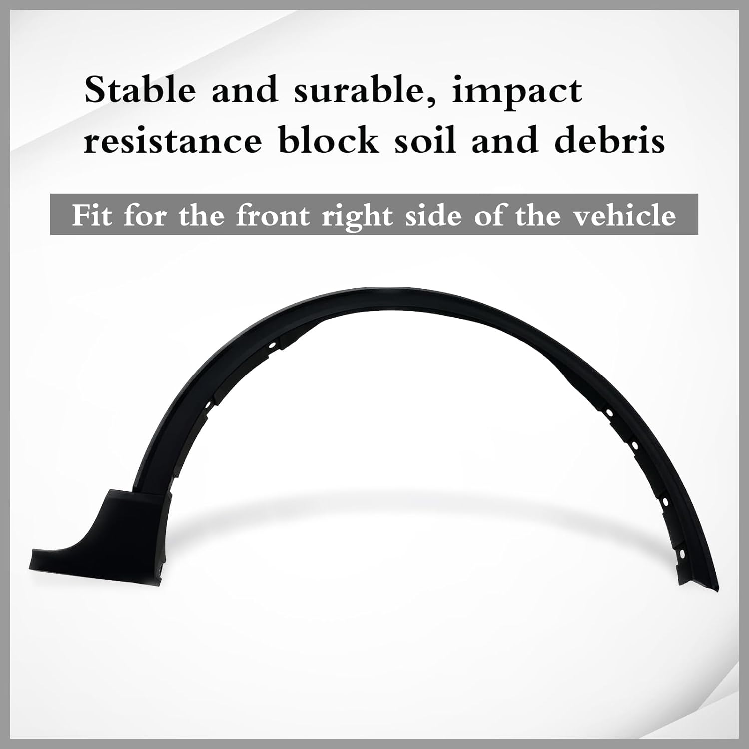 Front Right RH Side Fender Trim Wheel Arch Trim Black Replacement for 2020-2022 Ford Escape,FO1291138