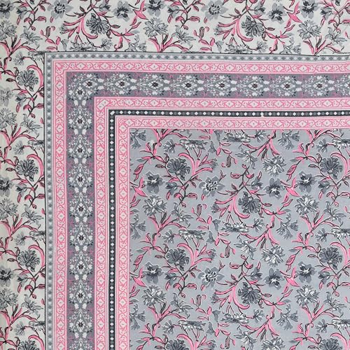 Image of Bedsheet for Double Bed King Size|Jaipuri Rajasthani Cotton Bed Sheet|1 King Size Bedsheet with Pillow Cover|240 TC Jaipuri Prints Flat Double Bed Bedsheet Cotton King Size,Multicolor