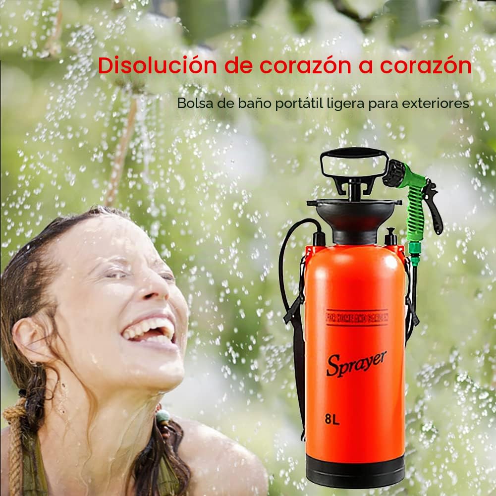 Ducha portátil al Aire Libre para Camping, Ducha, multifunción, rociador baño para Mascotas, con 7 Patrones, rociador jardín, Bomba para regar Flores, Lavado Coche