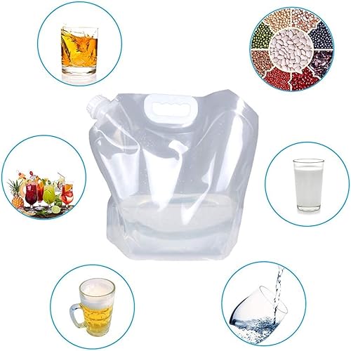 Miniatura 6 de Soddeph Bolsa plegable de plástico transparente de grado alimenticio, libre de BPA, para deportes, campamento, equitación, montañero, congelable,