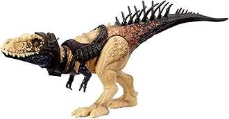 Mattel Jurassic World Giant Trucker Action Figure Vista Hiberso Dinosaur Toy with Movement and Tracking Accessories, 14" Long