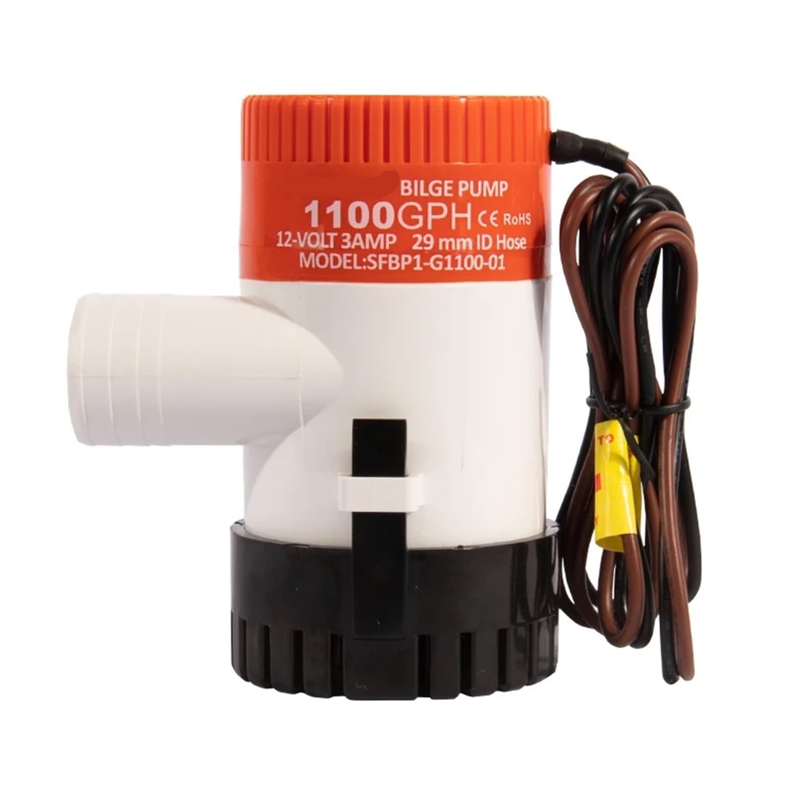 Zatapialna elektryczna pompa wodna 750/1100 GPH, mini pompa zęzowa 12 V, filtr wody, odpływ wody, łódź, część zamienna (przełącznik 12 V 750GPH)