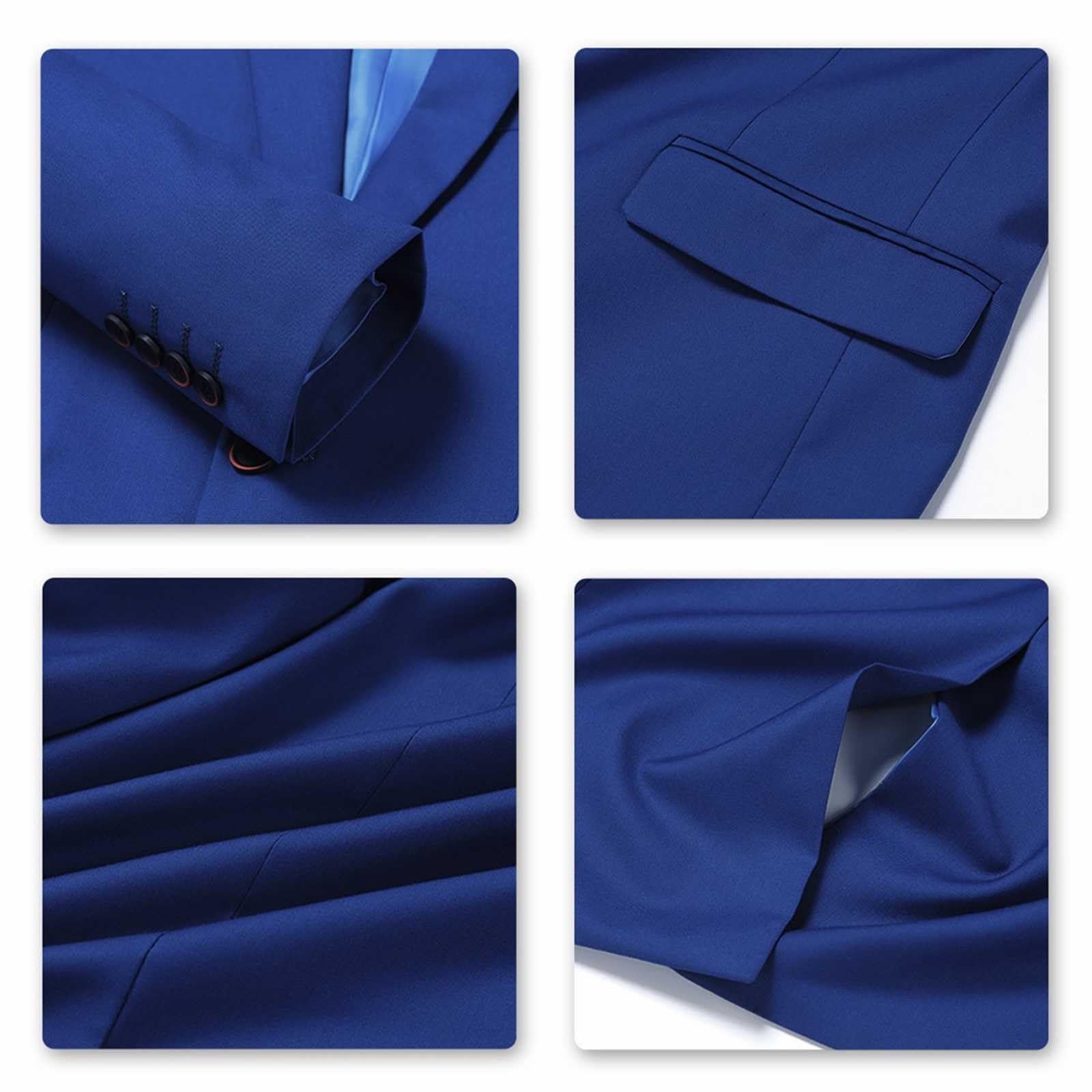 Męski garnitur slim fit jednolity kolor elegancki garnitur smokingowy męski biznesowy na formalne wesele marynarka + spodnie + kamizelka biznesowa na uroczyste kolacje z jednym guzikiem garnitur 3