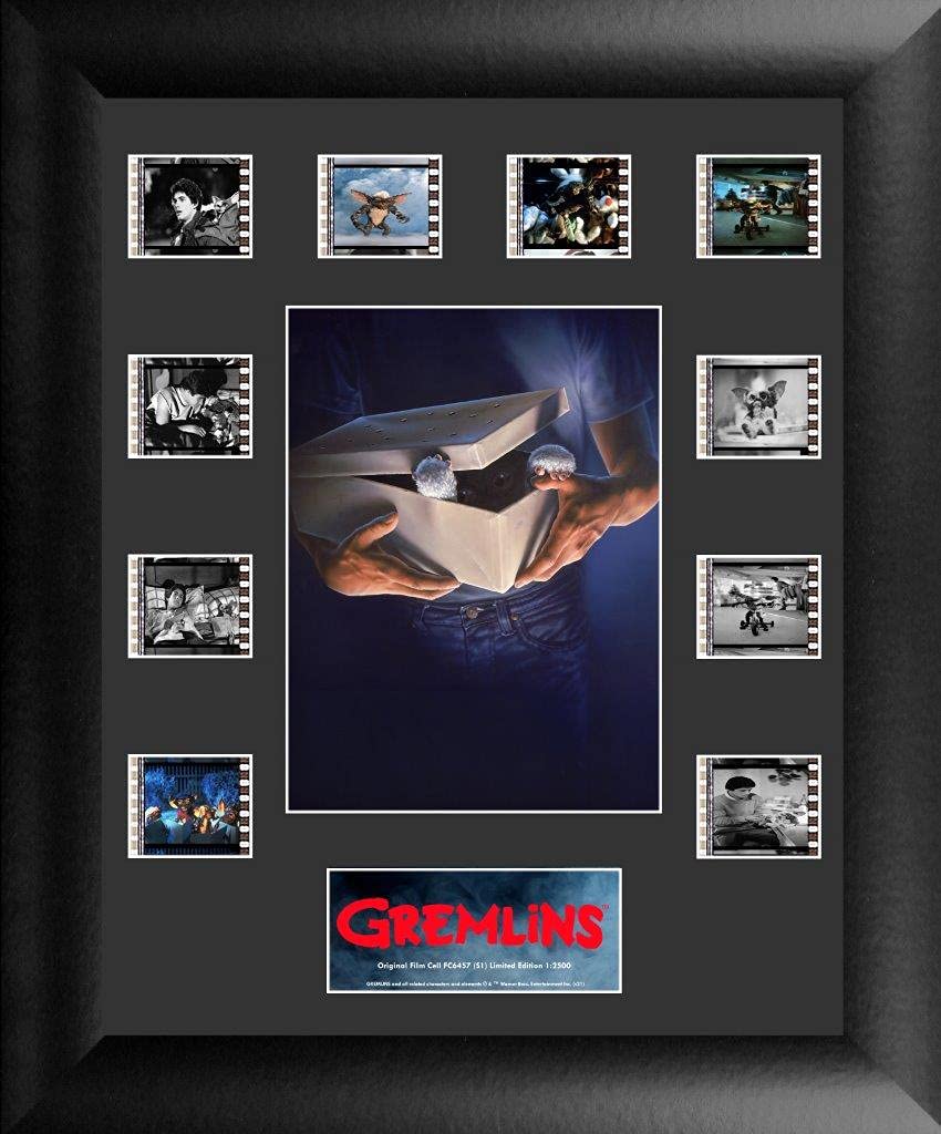 The Gremlins - FilmCells 11” x 13” Mini Montage Presentation -Ten (10) 35 mm Film Clips - Limited Edition Officially Licensed Collectible