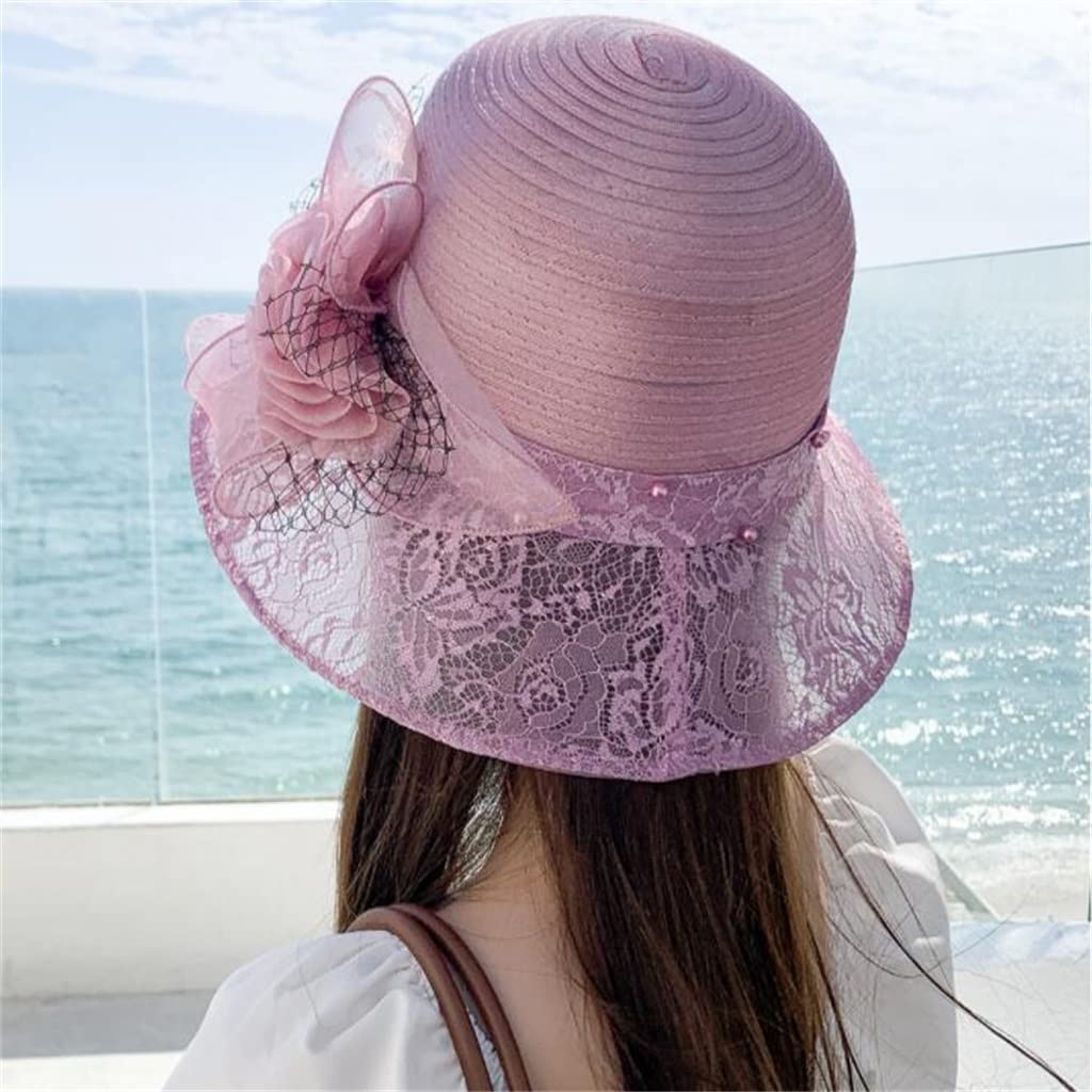 Sommer Neue Organza Spitze Blume Kleine Becken Hut Im Freien Schatten Kühlen Strand Fischer Hut