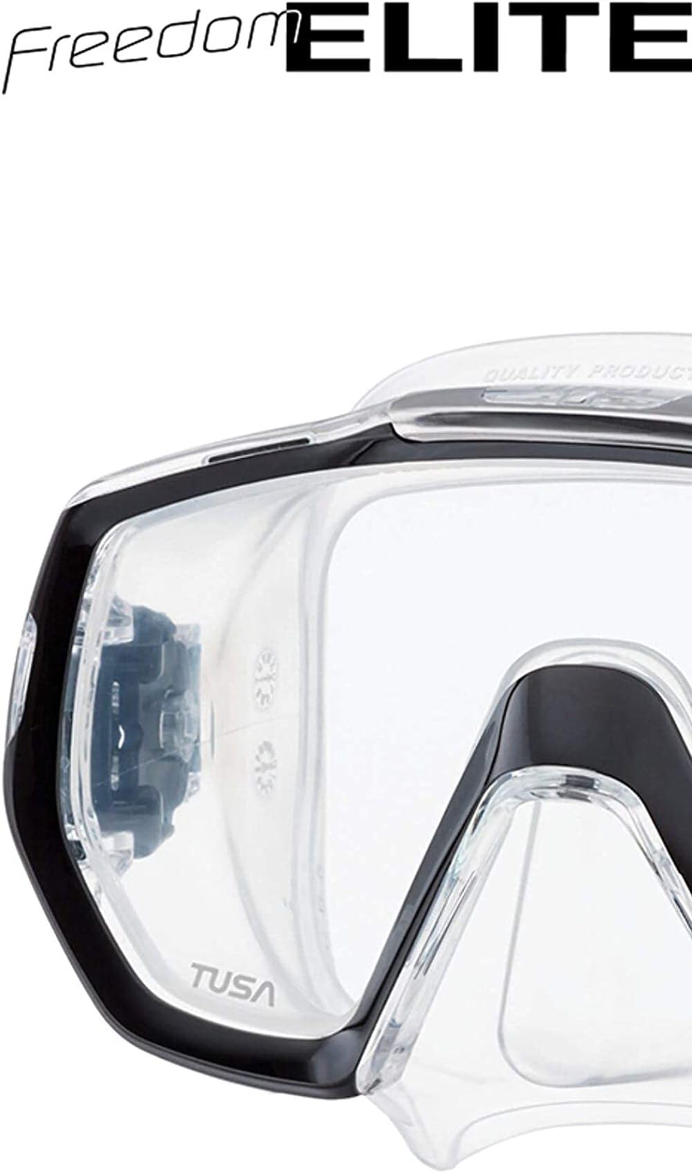 Tusa Elite Gafas Máscara de Buceo y Snorkeling Adultos, Silicona Negro/Verde