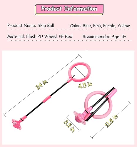 Miniatura 5 de Bola de saltar para niños, pelota plegable para saltar en el tobillo, anillo de salto intermitente, colorido, deportes, pelota oscilante, fitness,