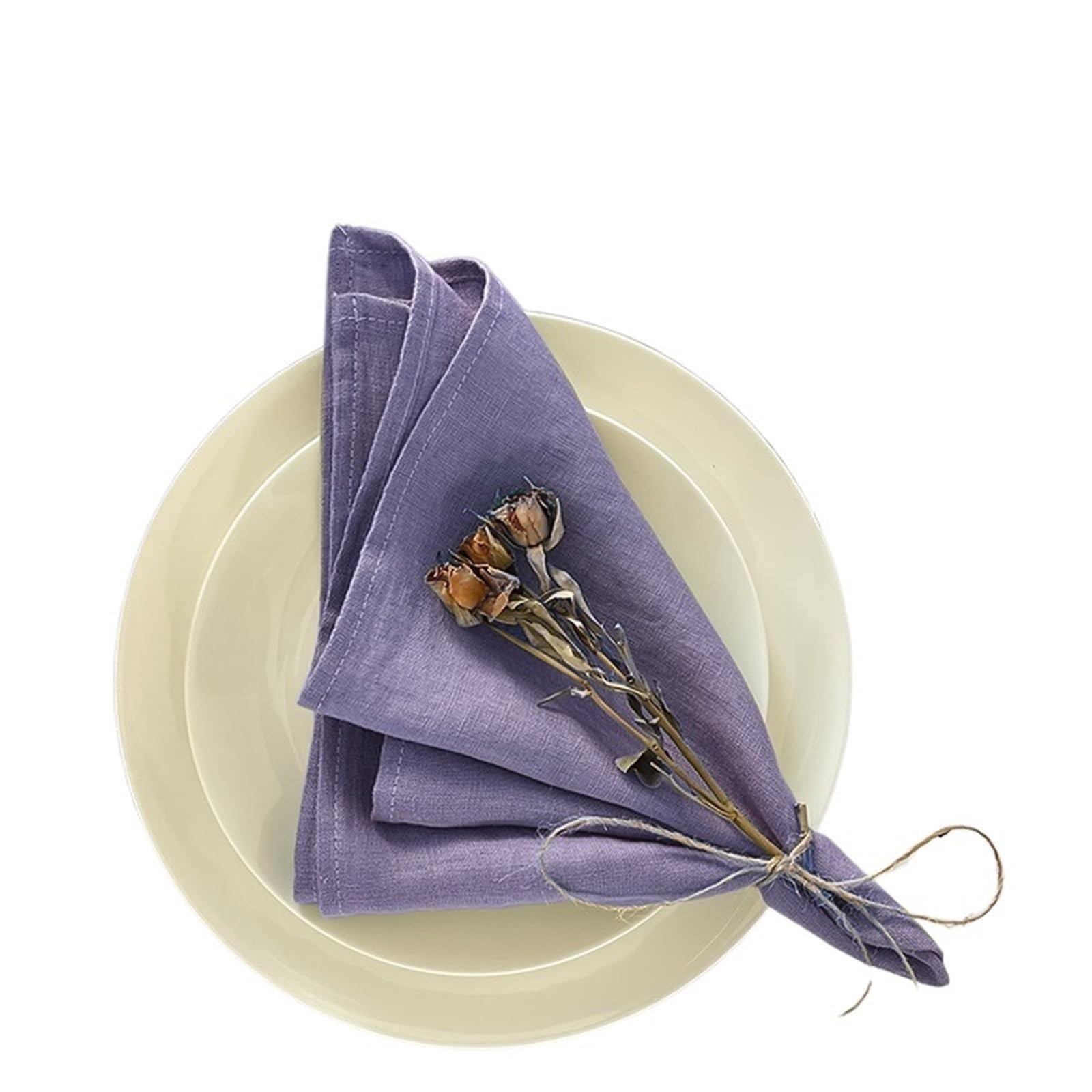 Niusabou Purple Cloth Dinner Table Napkins, Dinner Cloth Napkins Multicolor Cotton Ester