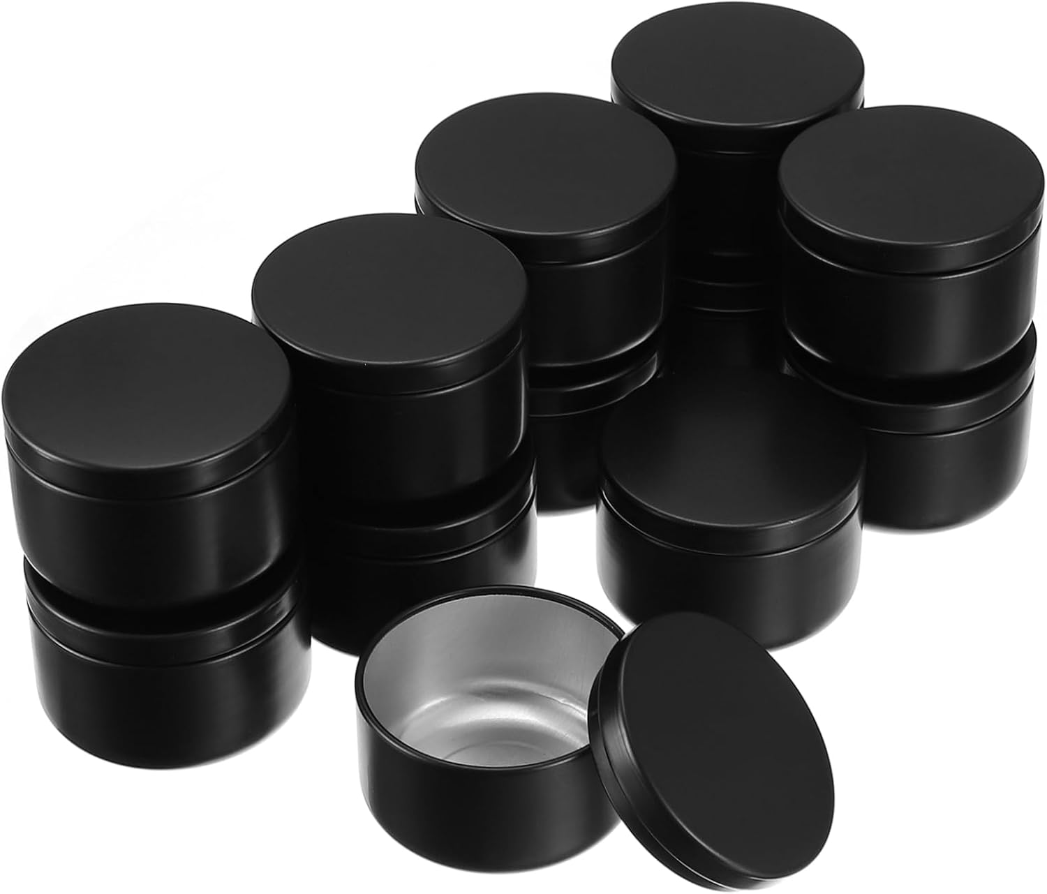12pcs Metal Candle Tins Reusable Storage Containers for Candle Making Travel and Home Crafts for Treats and Items
