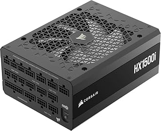 HX1500i (2025) Fully Modular Ultra-Low Noise ATX Power Supply with 12V-2x6 Cable – ATX 3.1 & PCIe 5.1 Compliant, Cybenetics Platinum Efficiency, Fluid Dynamic Bearing Fan – Black