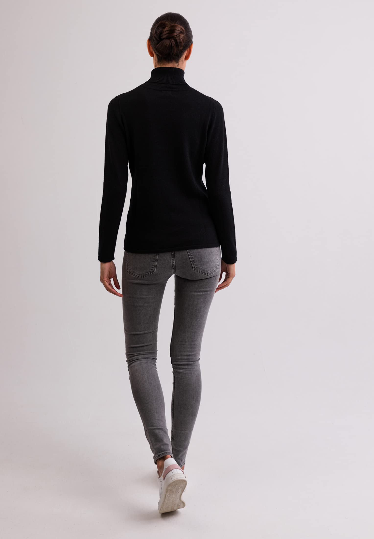 100% Kaschmir Damen Pullover | Sweater Rollkragen 2-fädig