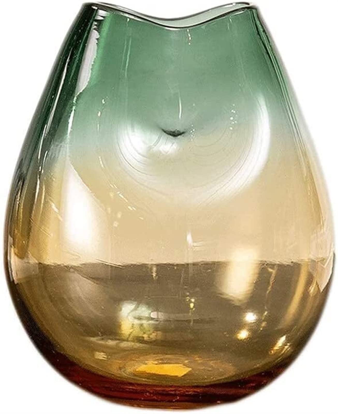 Vase fleurs artificielles en verre et matériaux naturels haut de gamme