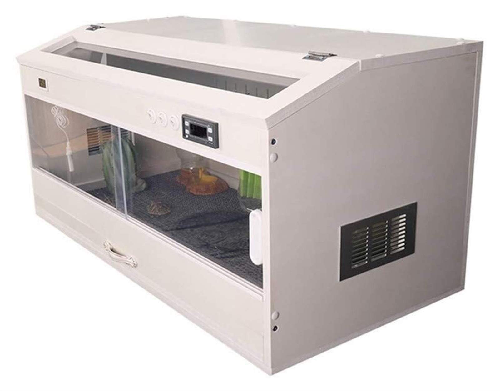 Caja de alimentación de Insectos, Tanque de Anfibios, terrario de Reptiles de Oficina, Tanque de Reptiles de Caja de cría, Caja de Serpiente de araña de Tortuga con Cuernos de camaleón