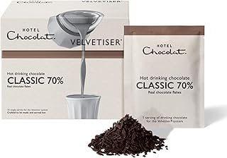 70% Dark Hot Chocolate - Drinking Chocolate as it should be - More Cacao, Less Sugar - Real Hot Chocolate Flakes - Hotel Chocolat