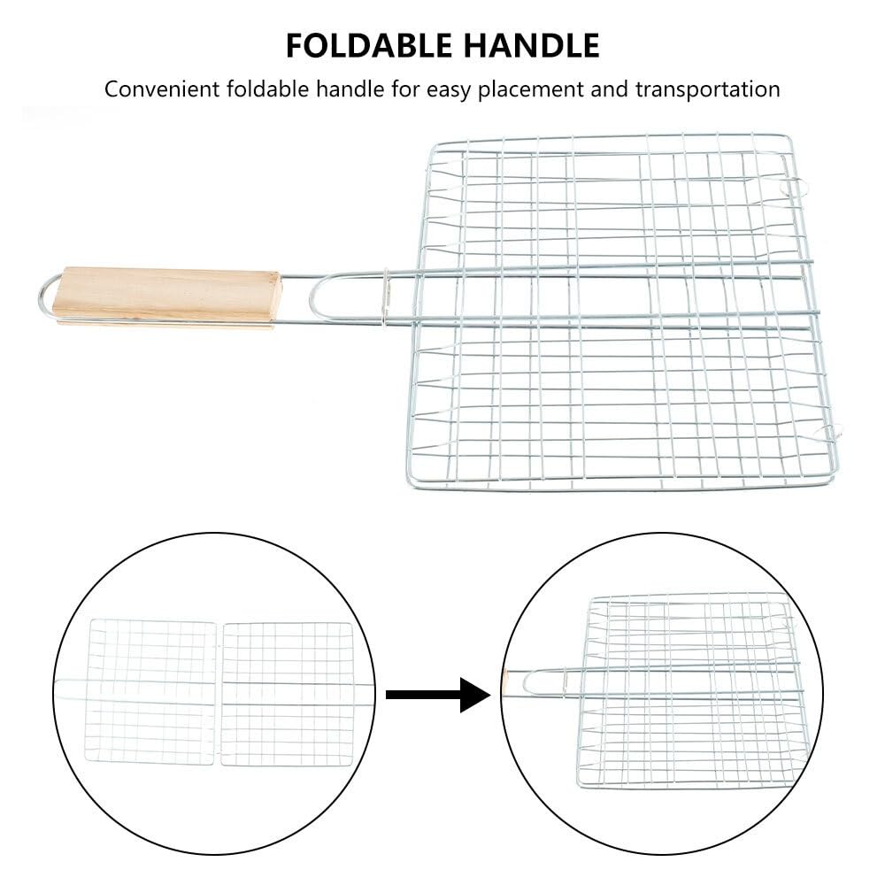 Barbecue Griglia Griglia Griglia BBQ Net Bistecca Carne Pesce Gamberetti Verdura Holder Strumento