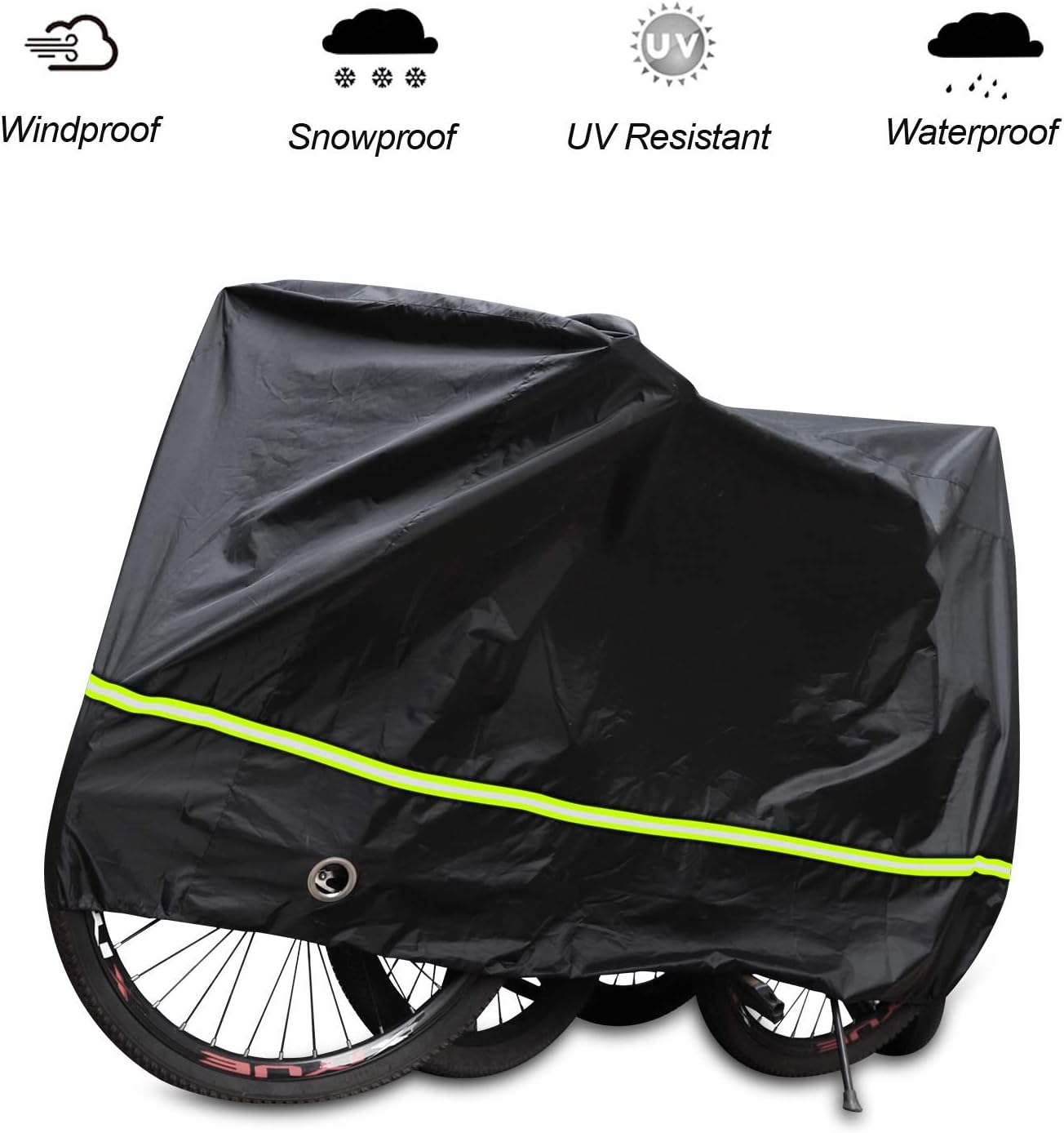 SICOOO Bike Cover,Bicycle Cover 190T Nylon Waterproof Anti Dust Rain UV Protection Heavy Duty Dust Cover for Mountain Bike Bike/Road Bike Covers for Outside Storage