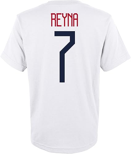 Miniatura 3 de Outerstuff International Soccer - Camiseta unisex de manga corta con nombre y número de fútbol americano para niños
