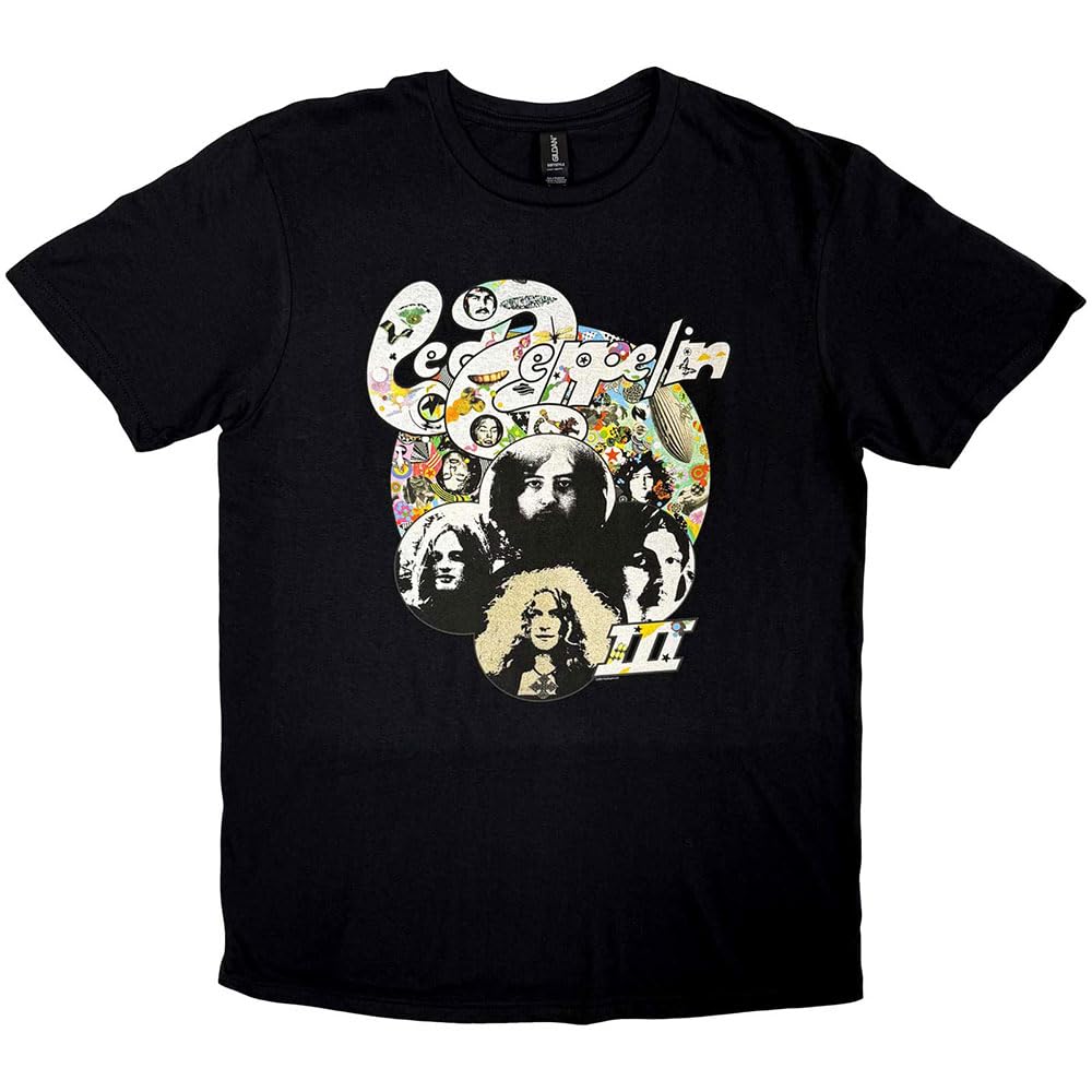 Led Zeppelin T Shirt Photo III Band Logo Official Mens Black M