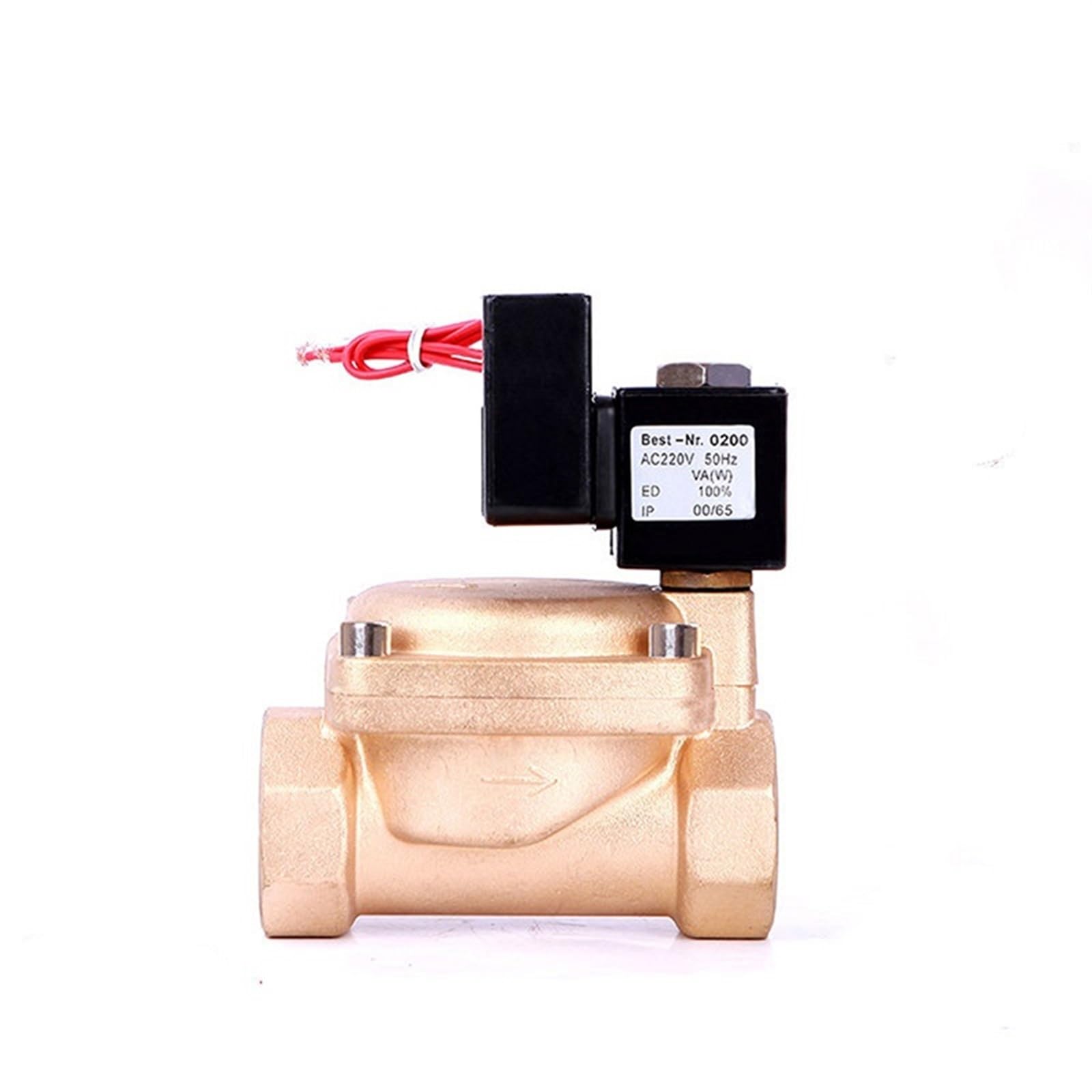 Gnqukebwh 380Vac-Epdm Seal 1-1/4" Energy Saving Pilot Operated High Pressure Normally Closed Brass Solenoid Valve 24 Hours Energize Not Fever 220V 24V 12V(380Vac-Epdm Seal)