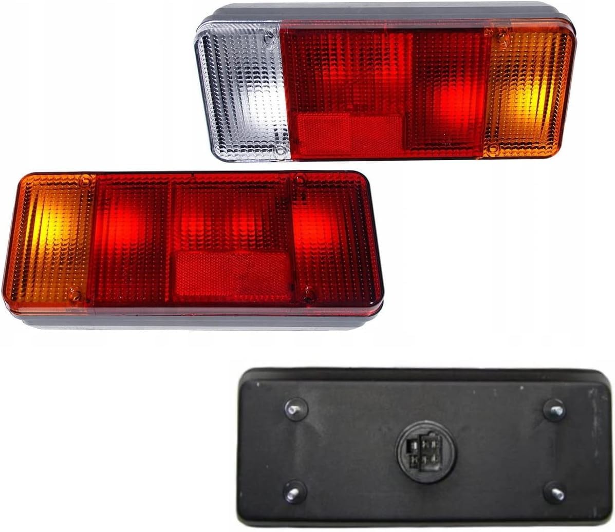 Set 2 Faro Fanale Fanalino Posteriore DX e SX Per Ducato Boxer Jumper Daily Completo di Trasparente Copertura Inferiore Gruppo Ottico Stop Destro Sinistro