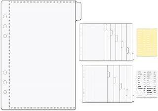 Mogoostry 12 A5 Binder Pockets 6-Hole Dividers A5 Organizer Planner Insert