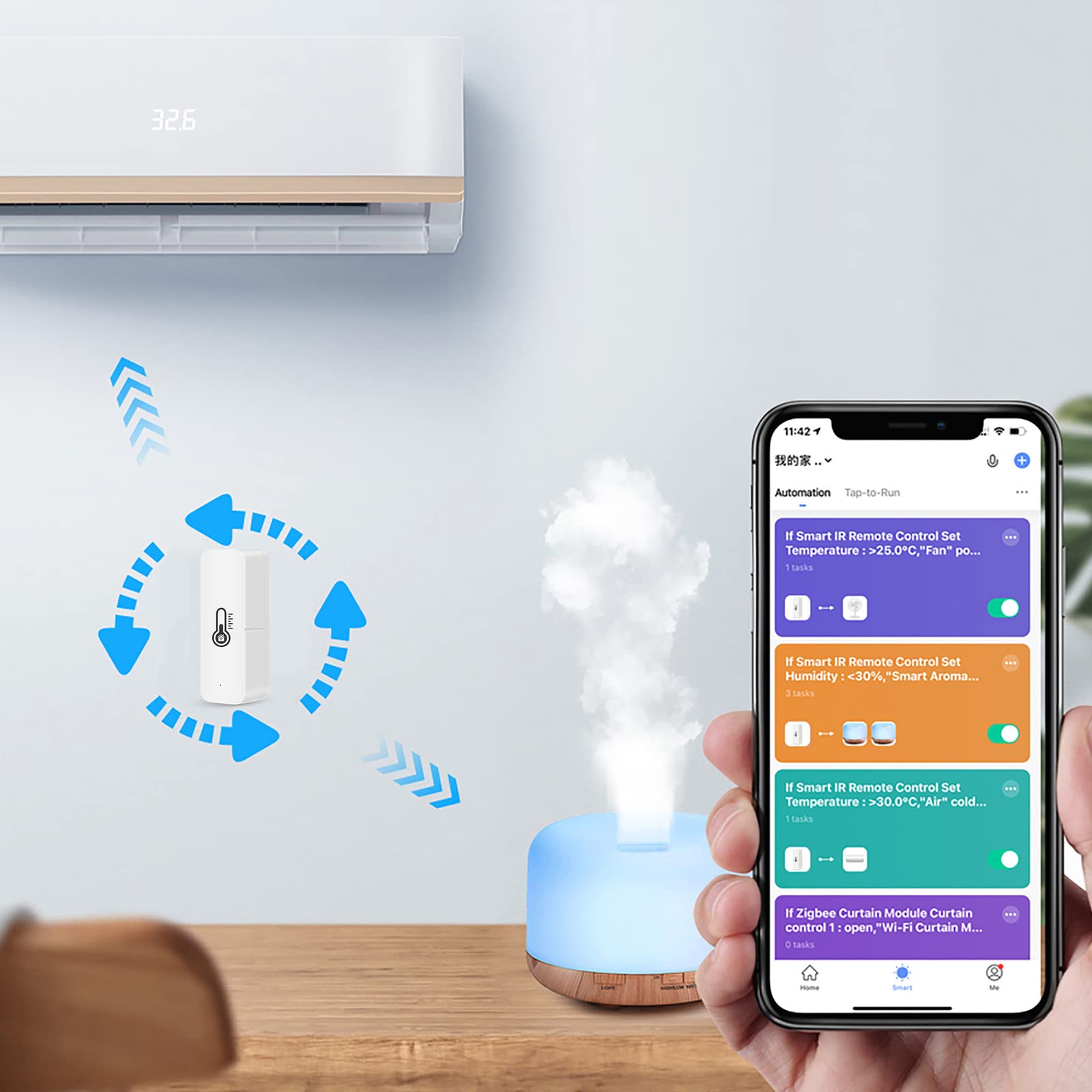 Termómetro térmico con Bluetooth para interiores, higrómetro térmico con aplicación inteligente y registro de datos, termómetro de habitación, sensor de temperatura para habitación de bebé
