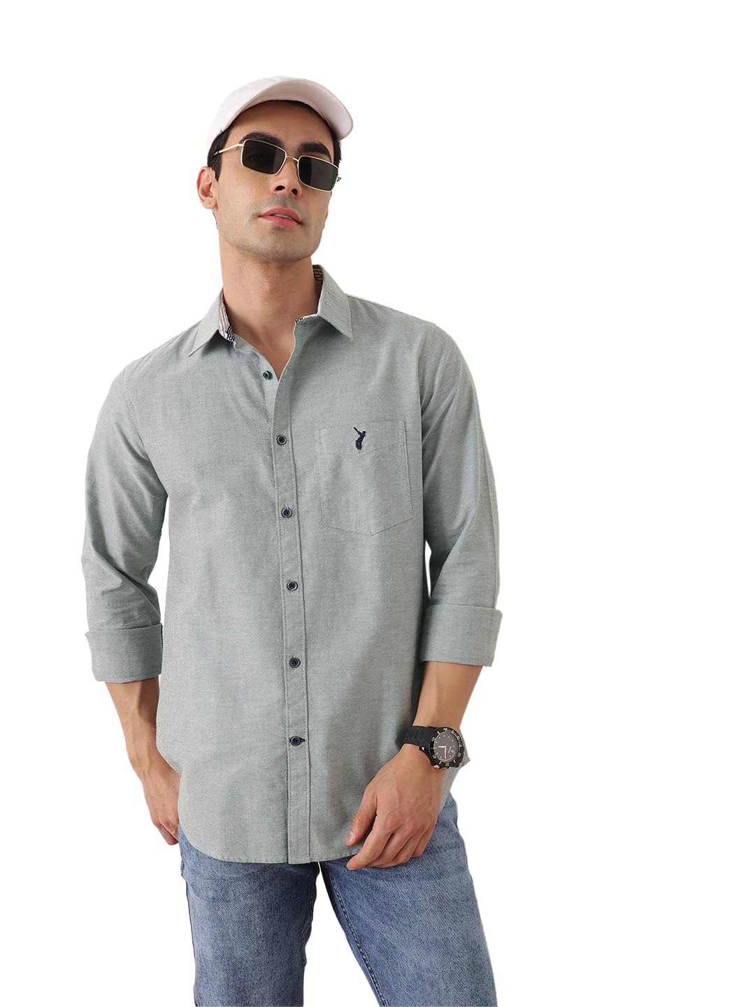 thomas scott Men Premium Slim Fit Solid Cotton Twill Full Sleeve Shirt-picture-28
