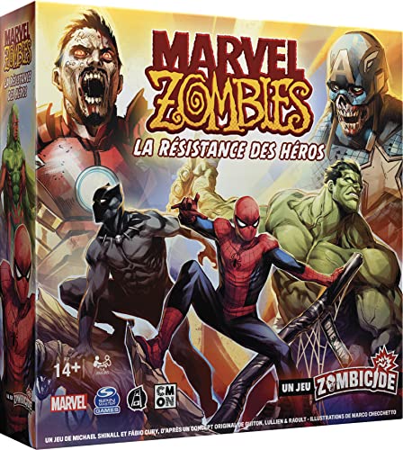 Cmon Marvel Zombies: La resistenza degli eroi un gioco zombicide giochi da tavolo di figurine cooperativo per adulti e bambini dai 14 anni versione francese