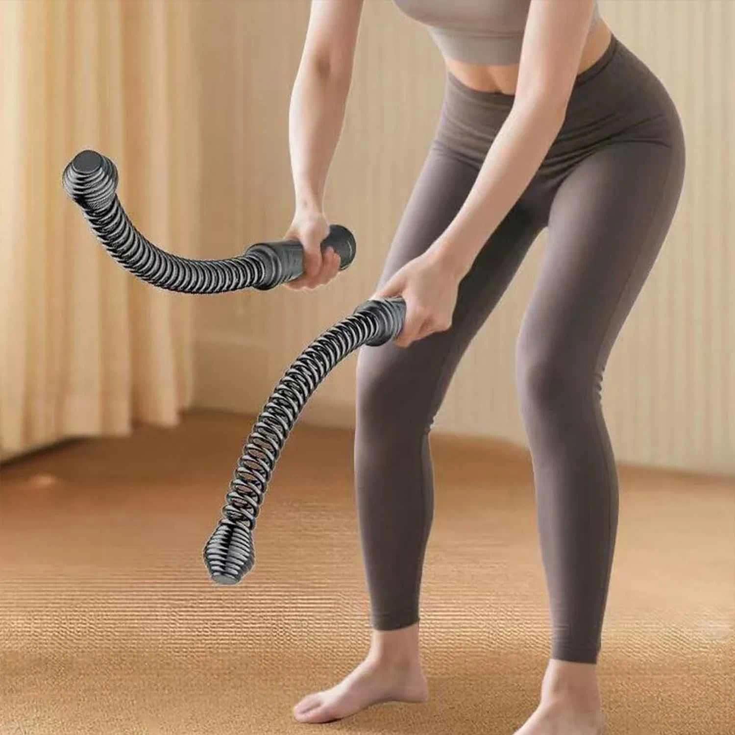 YUNFAN 2pcs Weighted Ropeless Battle Ropes for Home Gym,Portable Cordless Training Rope Fitness Equipment,Weighted Workout Rope Men & Women,Versatile Exercise Equipment,for Cardio & Muscle