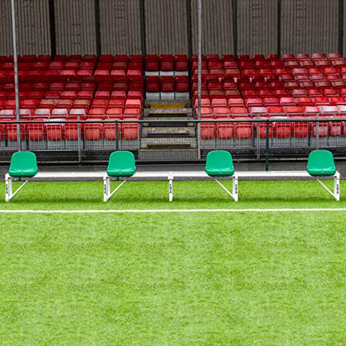 FORZA Social Distancing Benches [2m Gap Seating] | Substitutes Bench for Soccer Games | Social Distance Subs Bench Football | Premium Aluminium Benches for Soccer (6.5m (5 Seats))
