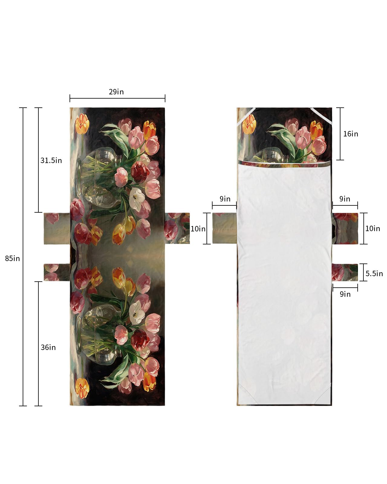 Watercolor Flower, Beach Lounge Chair Towel Cover, Soft Chaise Lounge Towel with Side Pockets Patio Pool Chairs Cover for Beach/Pool Sunbathing 29x85 Colorful Country Rustic Bottle Floral