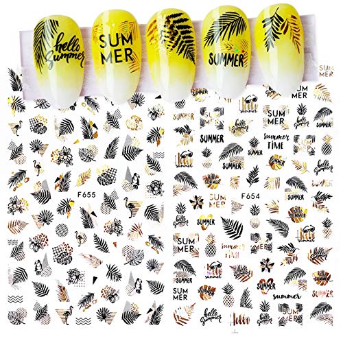 MWOOT 8 Stück Selbstklebend Nagelsticker, Nailart Sticker, DIY Nageldeko Nagel Sticker, Nagelkunst Nagelfolien-Aufkleber… – Bild 5