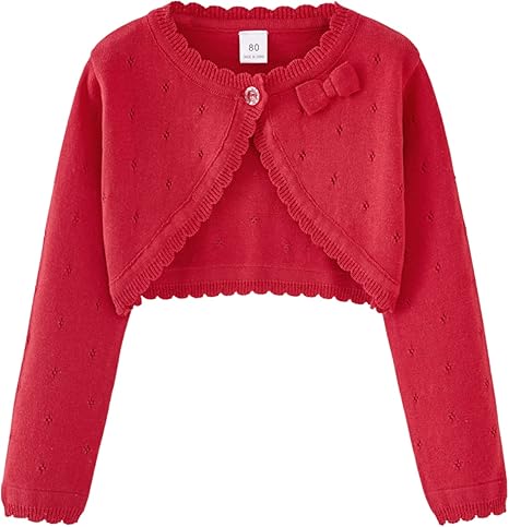 Petalum Mädchen Bolero Strickjacke - Baumwolle Für Kommunion & Taufkleid