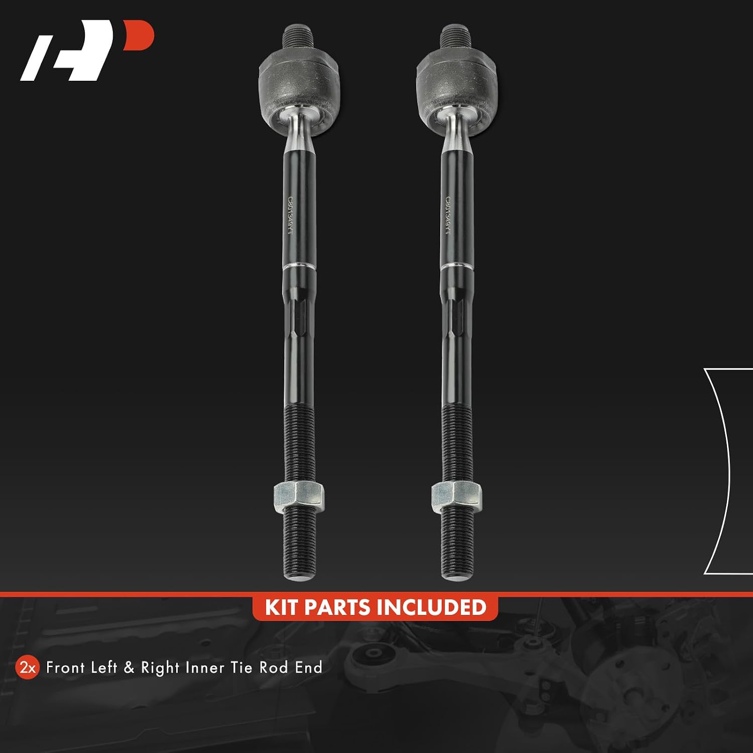 A-Premium 2 x Front Inner Tie Rod Ends, Compatible with Ford Mustang 2015 2016 2017 2018 2019